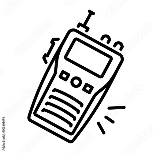 Walkie talkie icon in outline style 