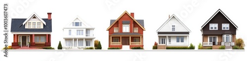 Collection of architectural building elements in cutout style, available in PNG.