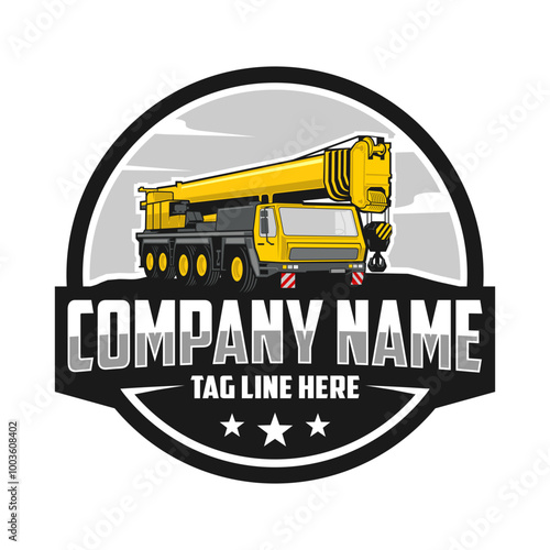 Mobile Cranes, Illustration Logo Vector