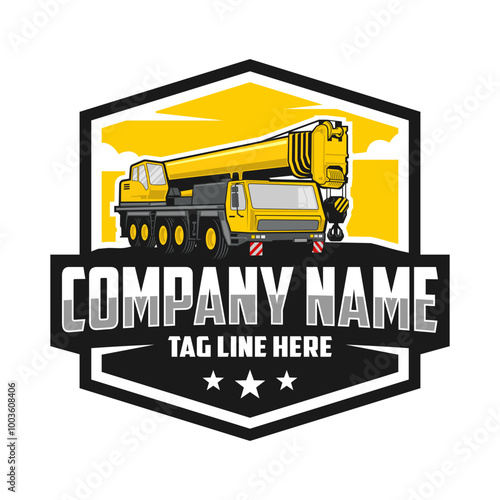 Mobile Cranes, Illustration Logo Vector