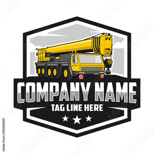 Mobile Cranes, Illustration Logo Vector