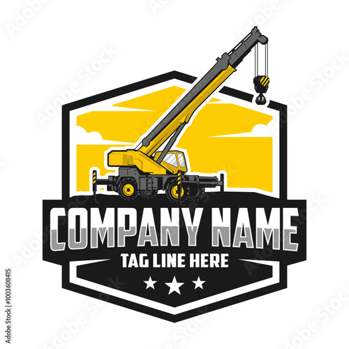 Mobile Cranes, Illustration Logo Vector
