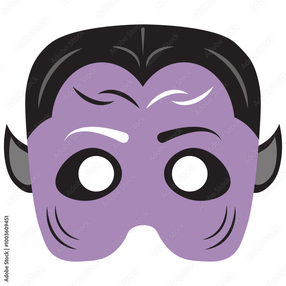 Halloween Mask Illustration with Cartoon Design. Isolated on White Background. Halloween Mask Illustration with Cartoon Design. Isolated on White Background.