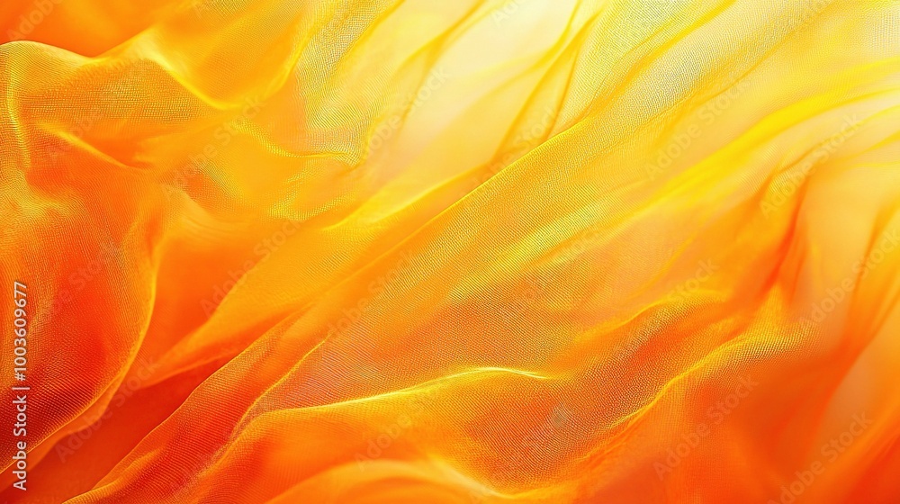 Fototapeta premium Vibrant Orange Yellow Fabric Texture Background