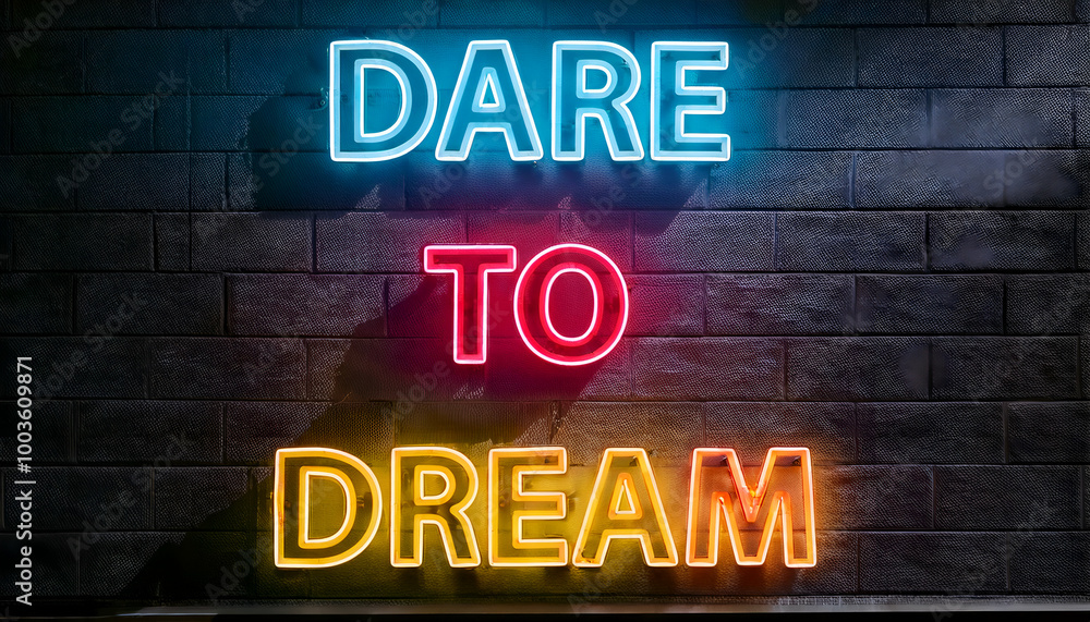 Obraz premium Dare to dream word