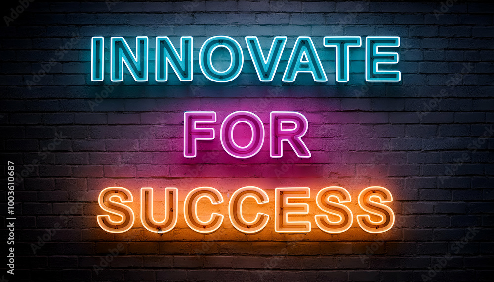 Fototapeta premium Innovate for success word
