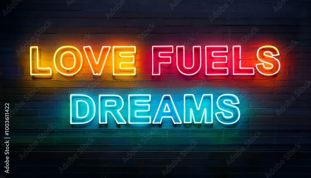 Love fuels dreams word Love fuels dreams word