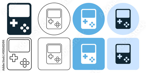 console game pocket game, game pad vector pictogram sign icon symbol ui and ux design, glyphs and stroke line	