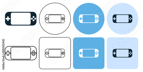 console game pocket game, game pad vector pictogram sign icon symbol ui and ux design, glyphs and stroke line	