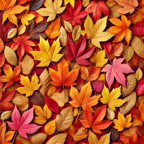 Wallpaper Mural autumn leaves background Torontodigital.ca