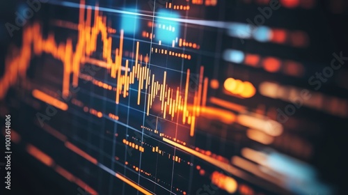 Business high-risk investing in a downturn, featuring a negative stock market chart illustrating the economic crisis and challenges faced in financial investments and money management photo