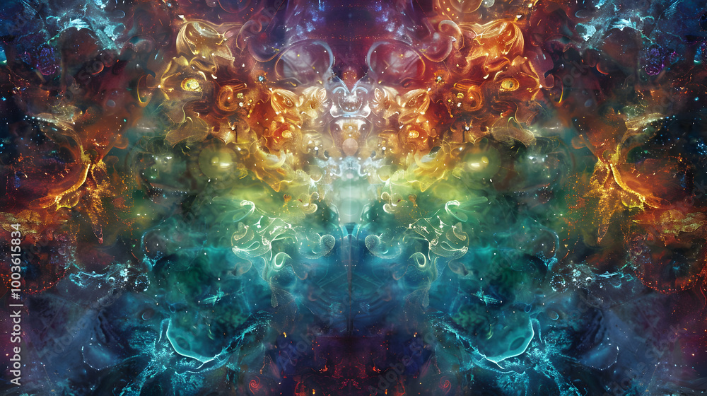 Abstract Background with Swirling Colors and Golden Glitter Abstract Background with Swirling Colors and Golden Glitter