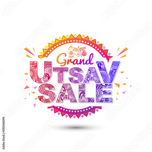 Navratri, Diwali Festival sale and offer logo theme.
