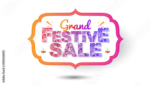 Navratri Diwali Grand Festive Sale concept.