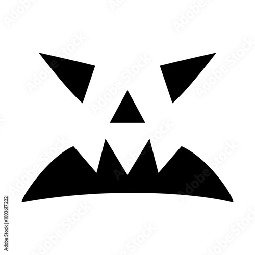 Pumpkin Halloween Face, Halloween Pumpkin Face, Halloween SVG, Halloween Spooky Face, Halloween Vector