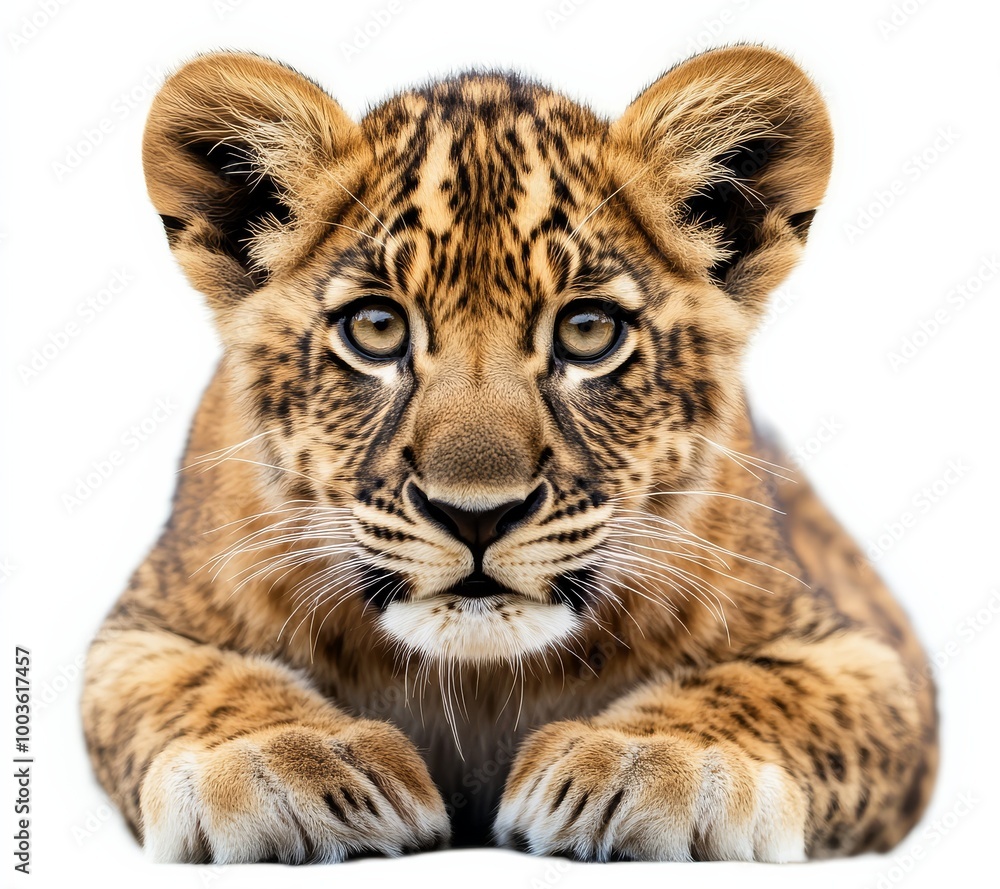 Portrait of a carnivorous wildlife species demonstrating relaxation, saved as PNG. Portrait of a carnivorous wildlife species demonstrating relaxation, saved as PNG.