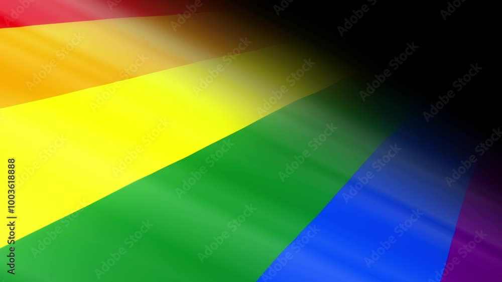 Colorful LGBTQ Pride Flag Animation in Motion Colorful LGBTQ Pride Flag Animation in Motion