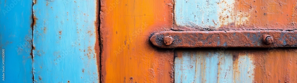 Rusted Metal Texture in Dark Orange and Blue Tones Rusted Metal Texture in Dark Orange and Blue Tones