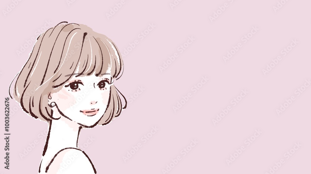 女性・女の子のイラスト素材 女性・女の子のイラスト素材