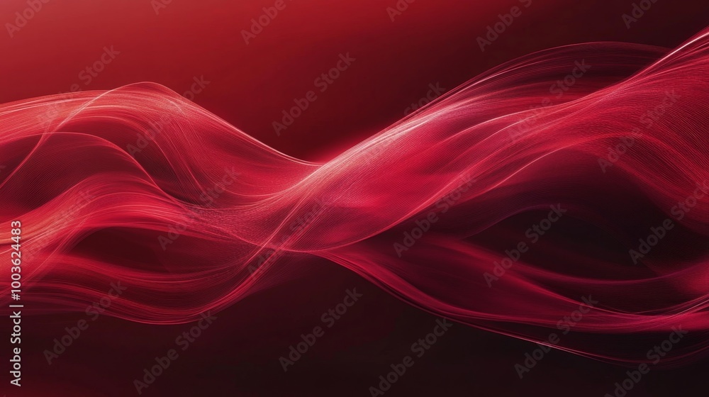 Soft, flowing red lines merging with a dark red background, giving a sense of elegance and sophistication Soft, flowing red lines merging with a dark red background, giving a sense of elegance and sophistication