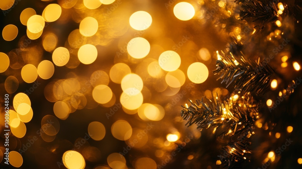 Soft golden bokeh lights shimmering in the background, adding a touch of warmth and elegance to any design. Soft golden bokeh lights shimmering in the background, adding a touch of warmth and elegance to any design.