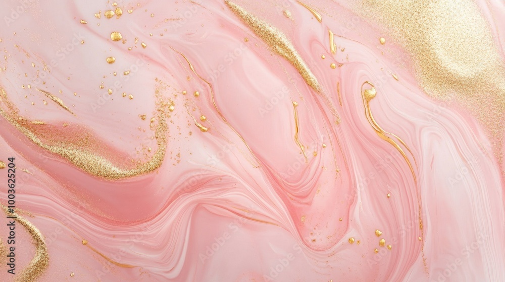 Soft pastel pink background with delicate abstract swirls and hints of gold for a luxurious touch Soft pastel pink background with delicate abstract swirls and hints of gold for a luxurious touch