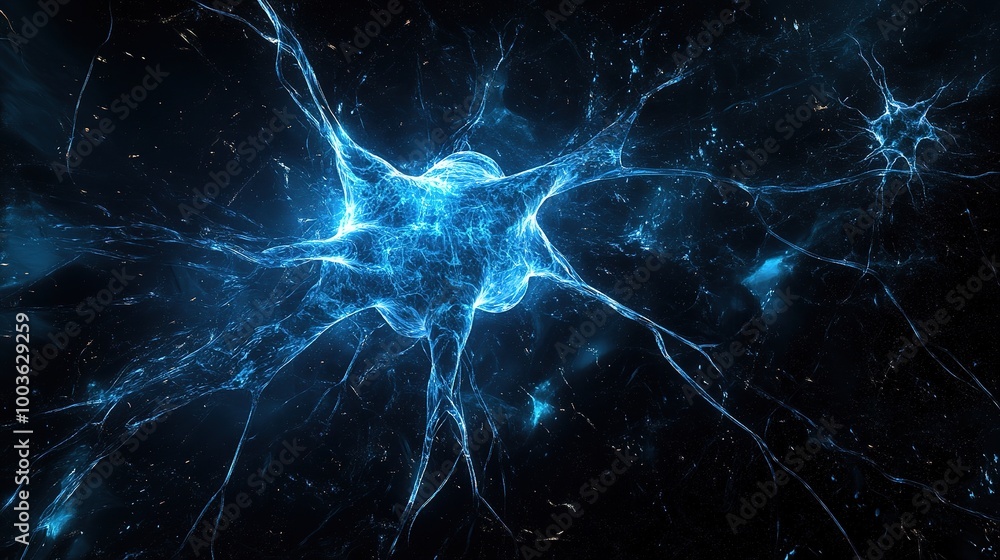Abstract Blue Neural Network Visualization Abstract Blue Neural Network Visualization