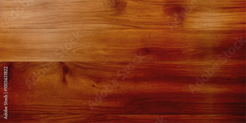 A close up of high gloss lacquered wood paneling with a deep rich brown color the reflective surf.deep brow wood planks with natural texture, wooden retro background, light wooden background, table	