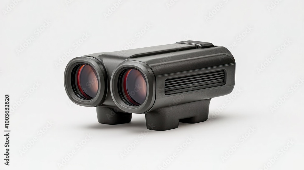 A laser rangefinder on solid white background, single object A laser rangefinder on solid white background, single object