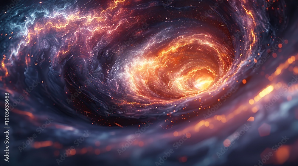 Abstract Swirling Fire Vortex Abstract Swirling Fire Vortex
