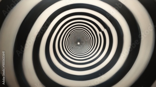 Abstract Black and White Spiral