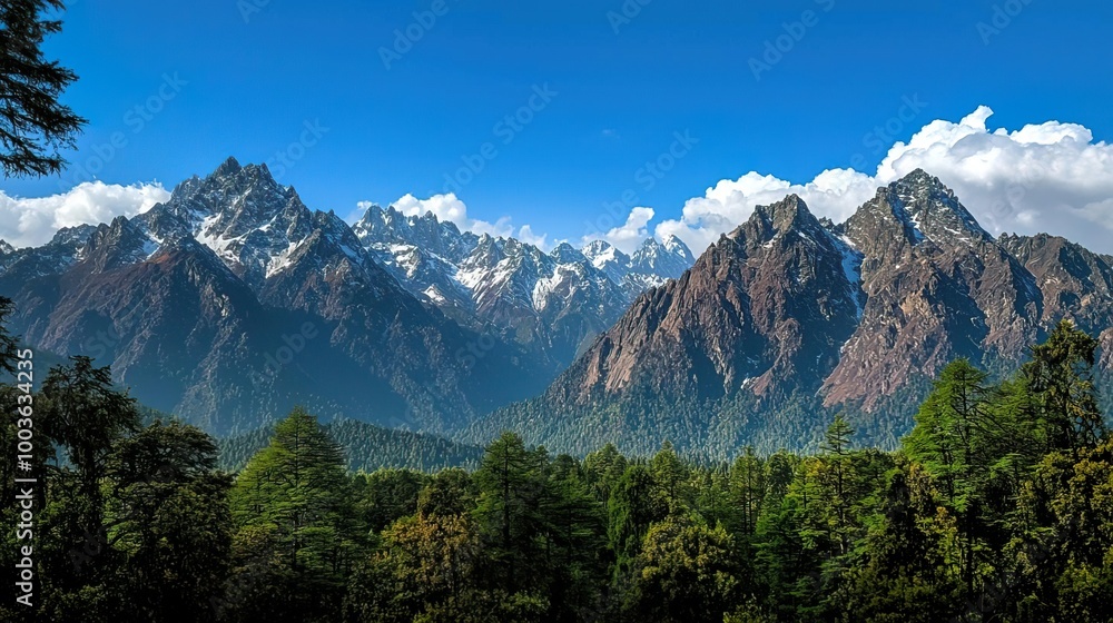 Beautiful Beautiful scenic Himalayas covered in snow, majestic mountains, winter landscape, serene and peaceful. Himalayas covered in snow Beautiful Beautiful scenic Himalayas covered in snow, majestic mountains, winter landscape, serene and peaceful. Himalayas covered in snow