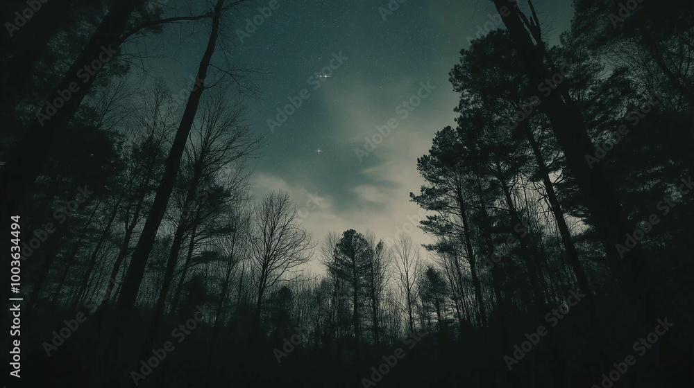 Enchanting Night Rain in a Lush Forest Enchanting Night Rain in a Lush Forest