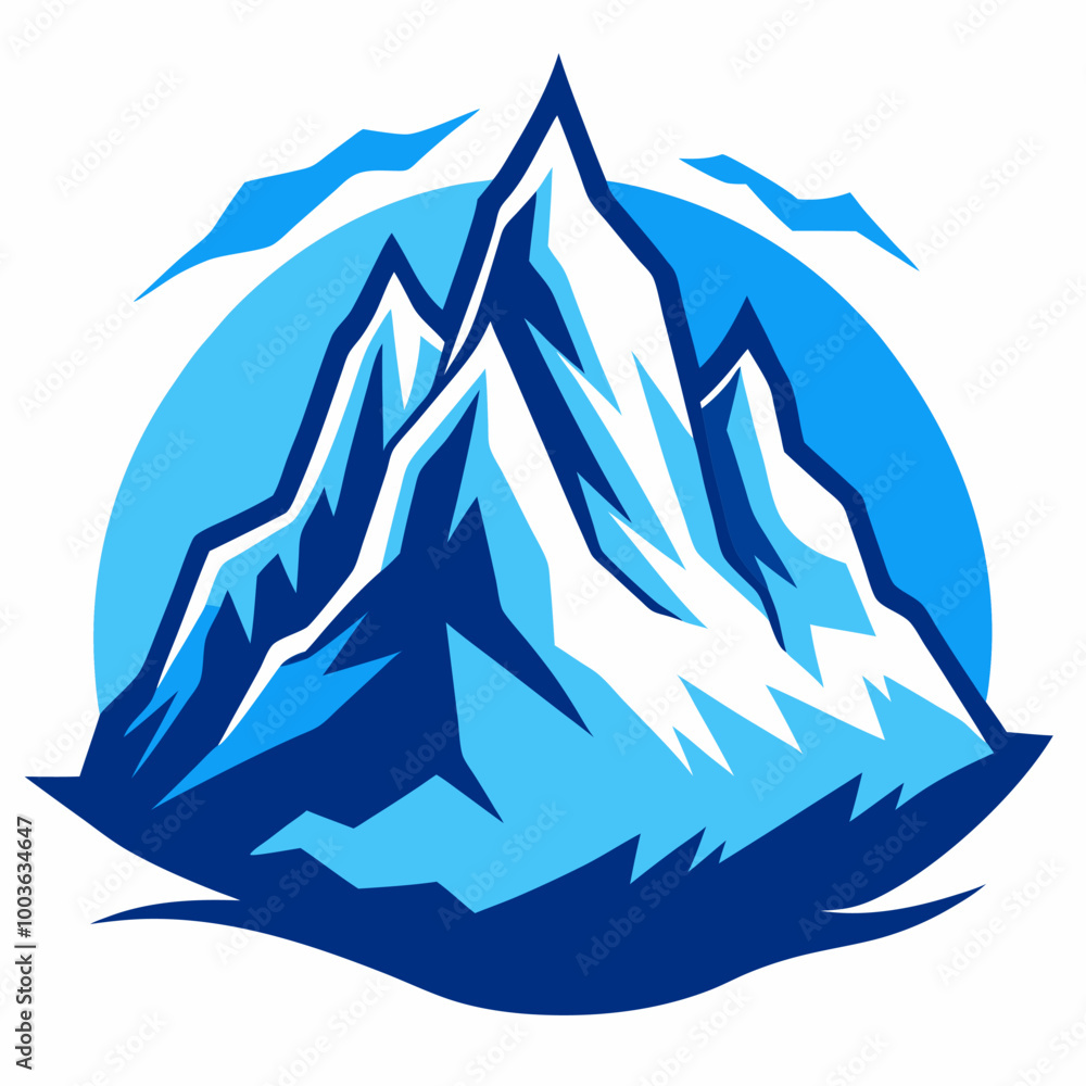 mountainous glacier with jagged peaks snow swirli mountainous glacier with jagged peaks snow swirli
