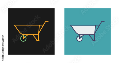 Wheelbarrow Vector Icon