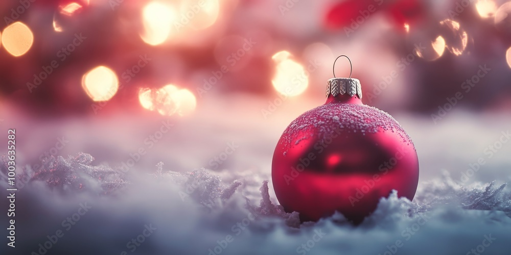 Obraz premium Christmas ornament with ample copy space for holiday greetings.