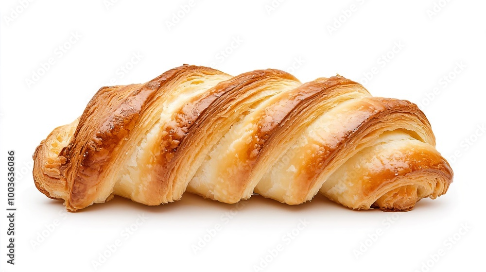 A Danish pastry on solid white background, single object A Danish pastry on solid white background, single object