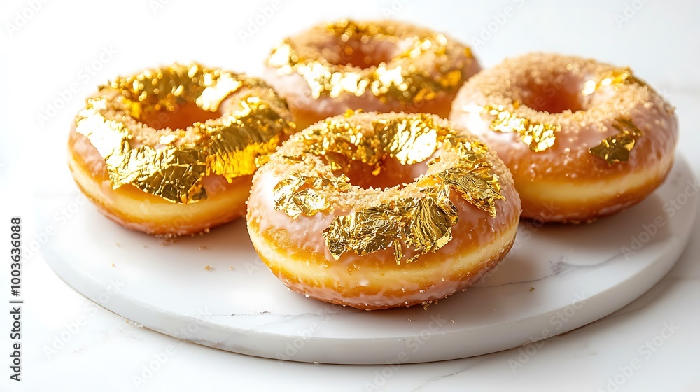 Golden Delicious: Donuts with Edible Gold Flakes Golden Delicious: Donuts with Edible Gold Flakes