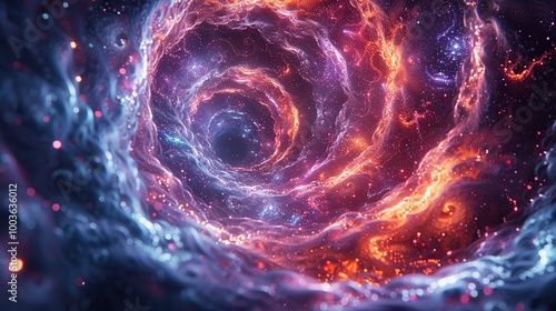 Cosmic Vortex - Nebula of swirling Colors