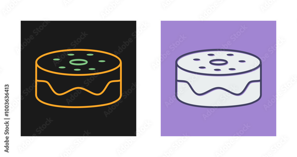 Chocolate fudge cake Vector Icon Chocolate fudge cake Vector Icon