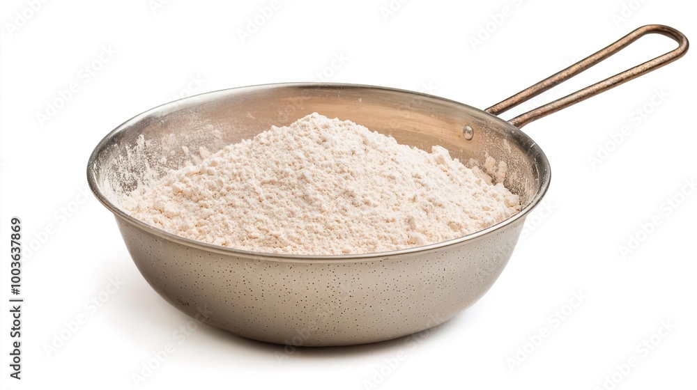 A flour sifter on solid white background, single object A flour sifter on solid white background, single object