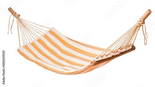 A portable hammock on solid white background, single object