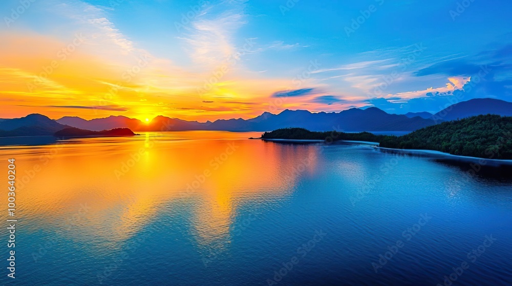 Sunset panorama. Sunset panorama.