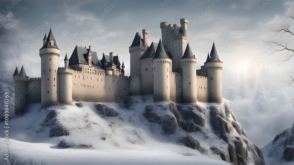 Fototapeta premium castles with winter