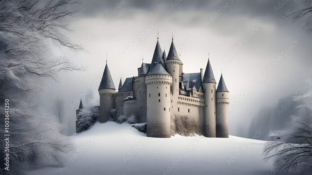 castles with winter castles with winter