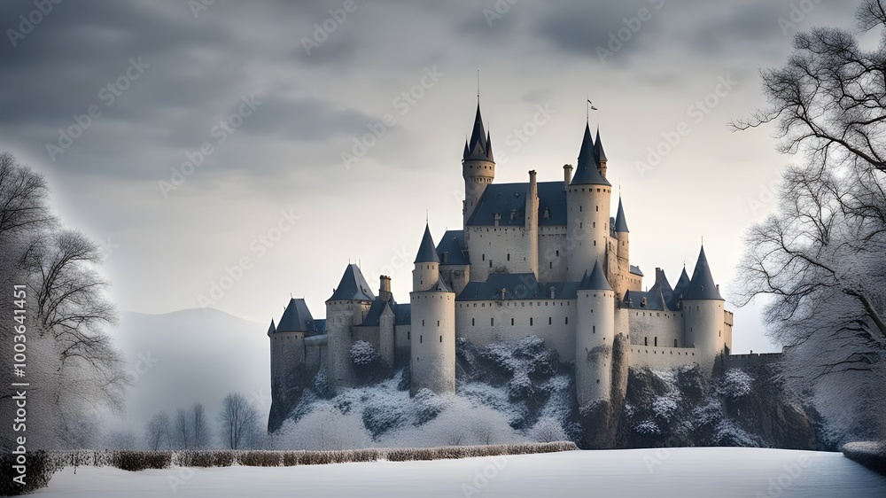 Fototapeta premium castles with winter