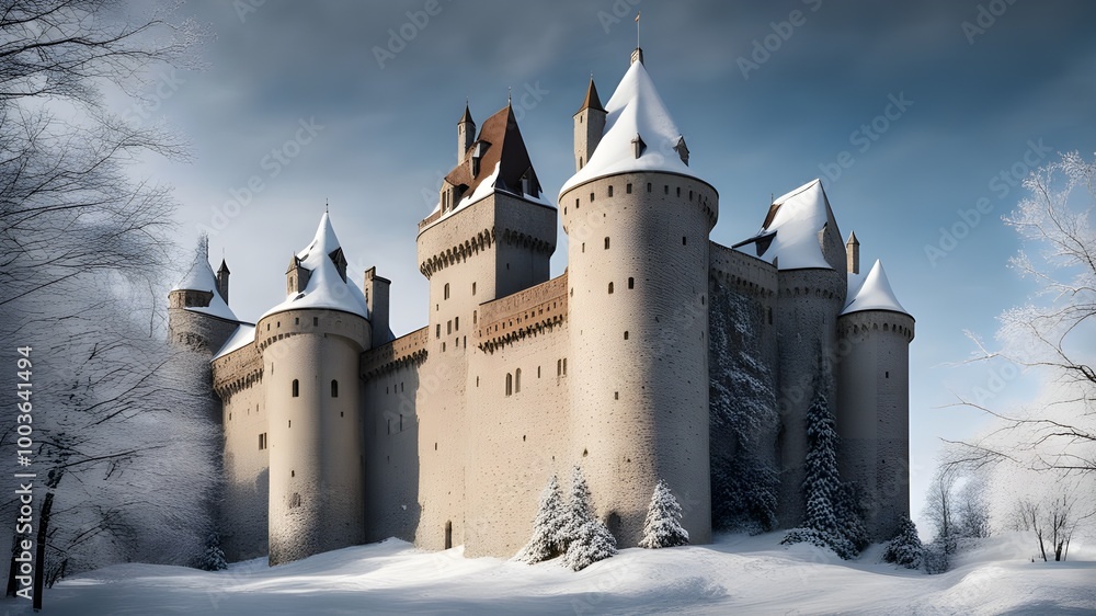 Fototapeta premium castles with winter