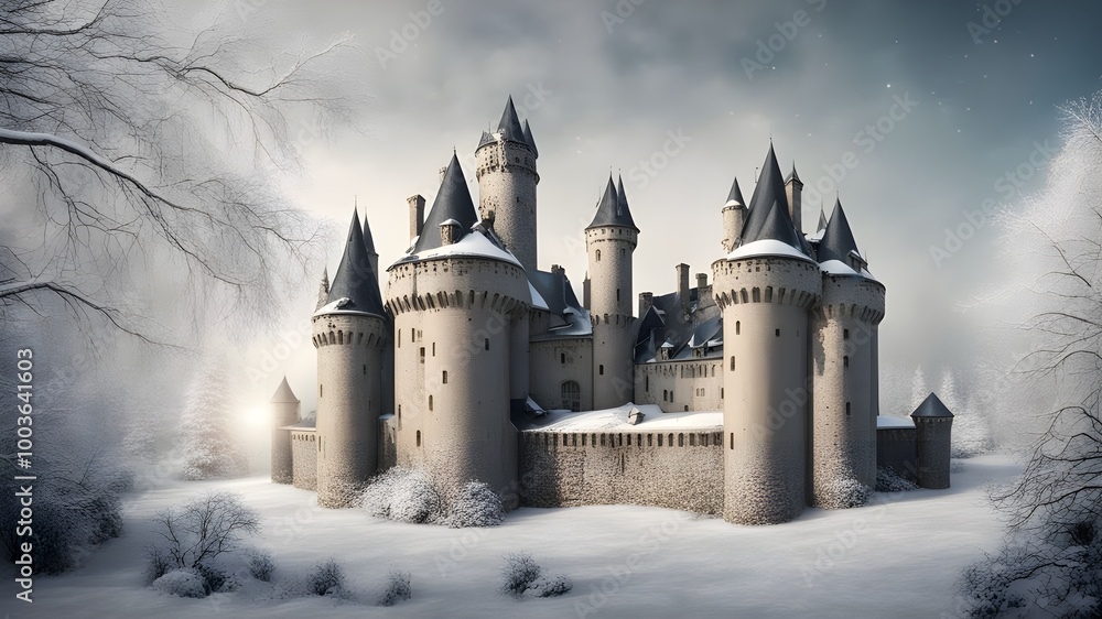 Fototapeta premium castles with winter