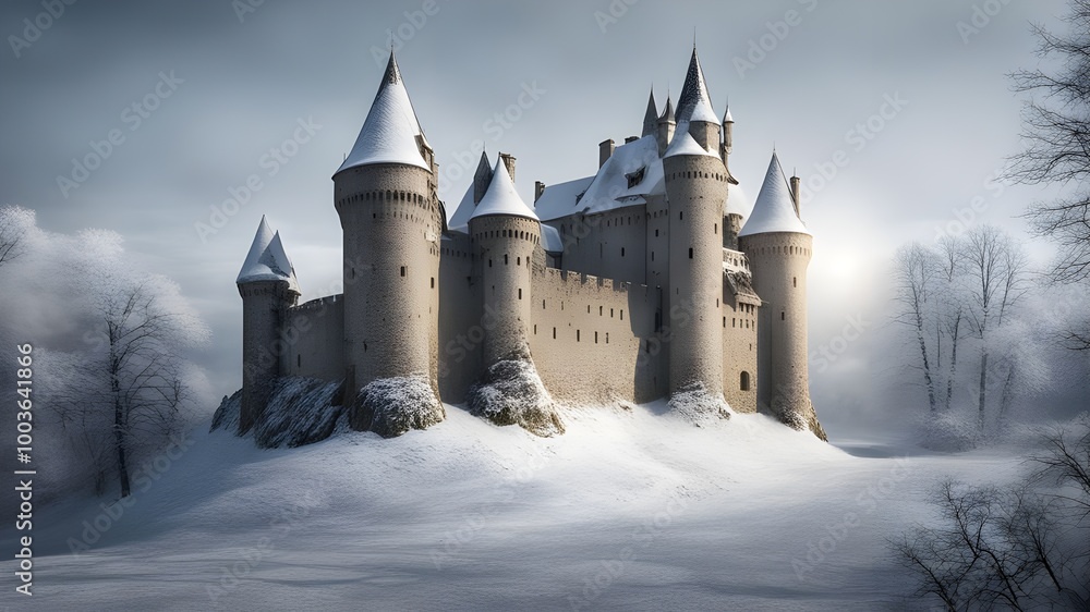 Fototapeta premium castles with winter