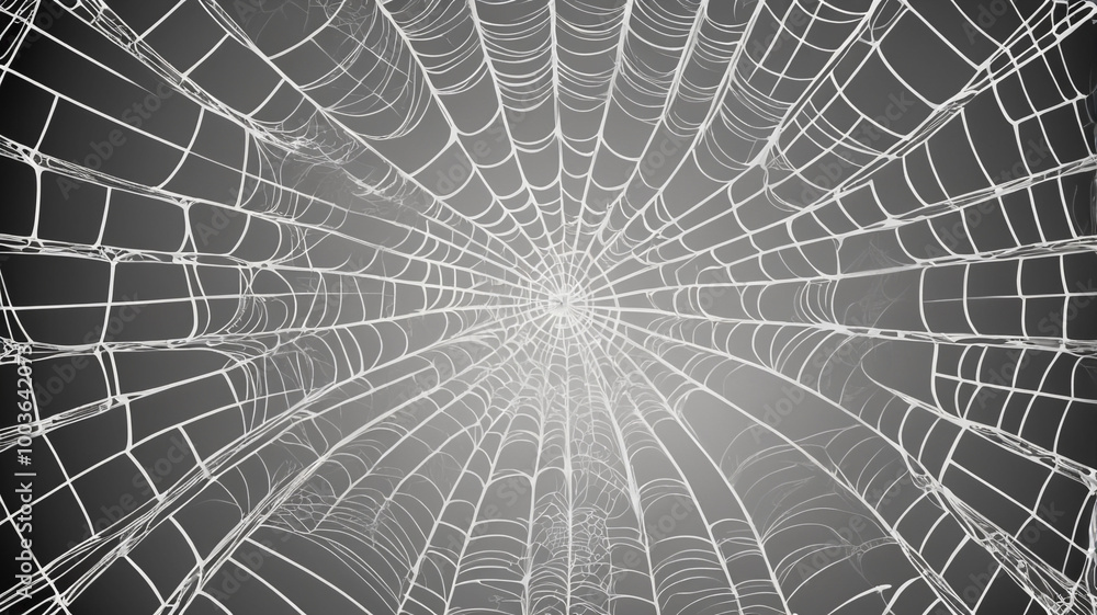 Fototapeta premium Intricate Spider Web Design in Black and White